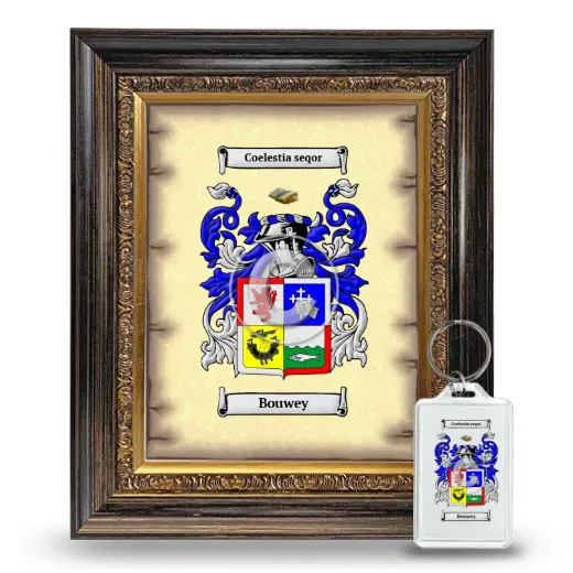 Bouwey Framed Coat of Arms and Keychain - Heirloom