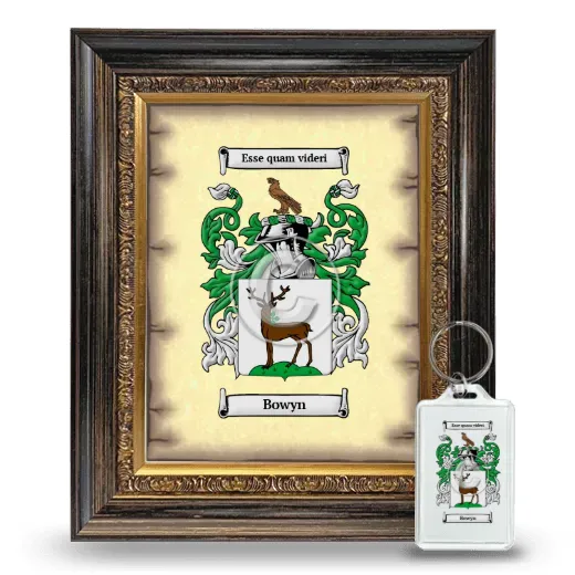 Bowyn Framed Coat of Arms and Keychain - Heirloom