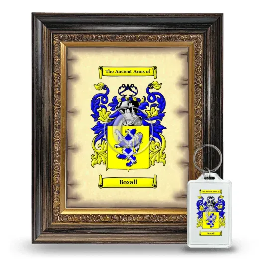 Boxall Framed Coat of Arms and Keychain - Heirloom