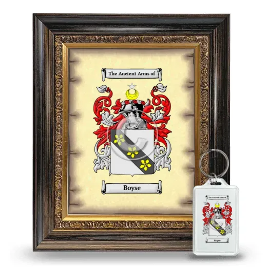 Boyse Framed Coat of Arms and Keychain - Heirloom