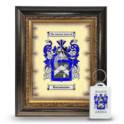 Bracamonte Framed Coat of Arms and Keychain - Heirloom