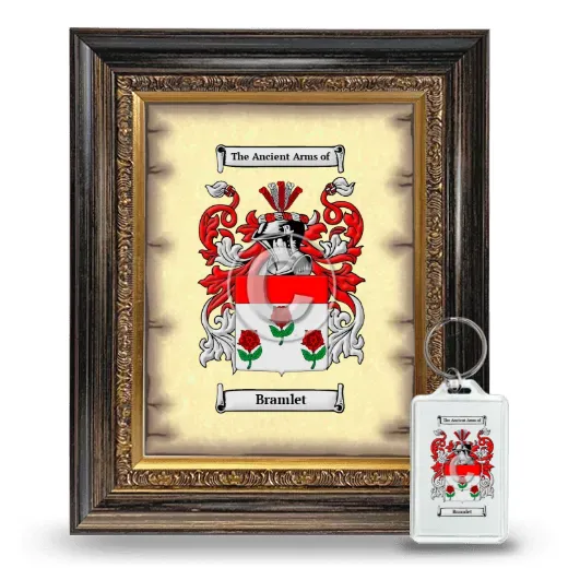 Bramlet Framed Coat of Arms and Keychain - Heirloom