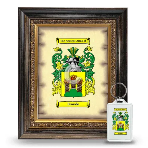 Brande Framed Coat of Arms and Keychain - Heirloom