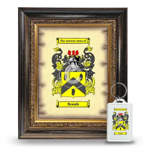 Brands Framed Coat of Arms and Keychain - Heirloom