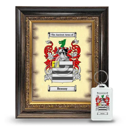 Brauny Framed Coat of Arms and Keychain - Heirloom