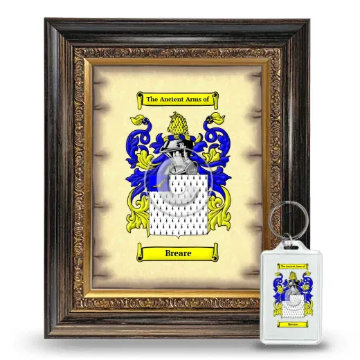 Breare Framed Coat of Arms and Keychain - Heirloom