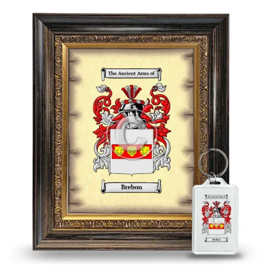 Brebon Framed Coat of Arms and Keychain - Heirloom