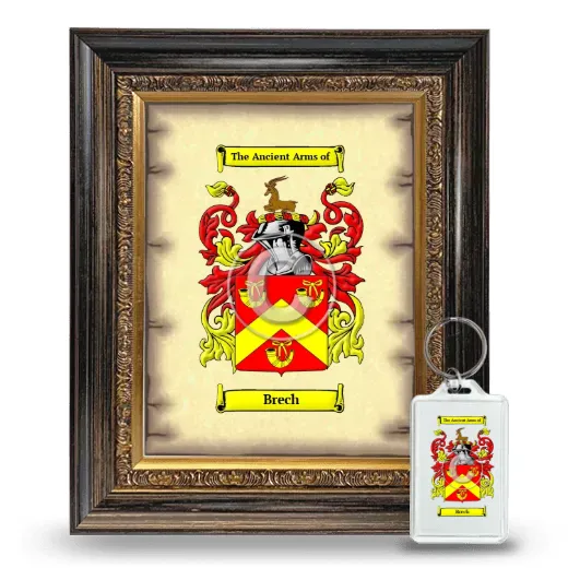 Brech Framed Coat of Arms and Keychain - Heirloom
