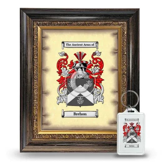 Brehon Framed Coat of Arms and Keychain - Heirloom
