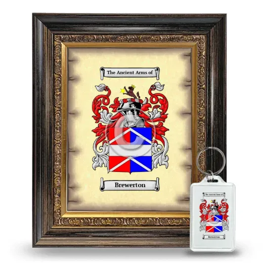 Brewerton Framed Coat of Arms and Keychain - Heirloom