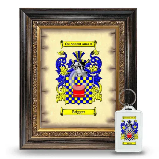 Brigger Framed Coat of Arms and Keychain - Heirloom