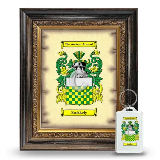 Brokkely Framed Coat of Arms and Keychain - Heirloom