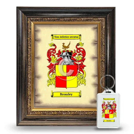 Bromley Framed Coat of Arms and Keychain - Heirloom