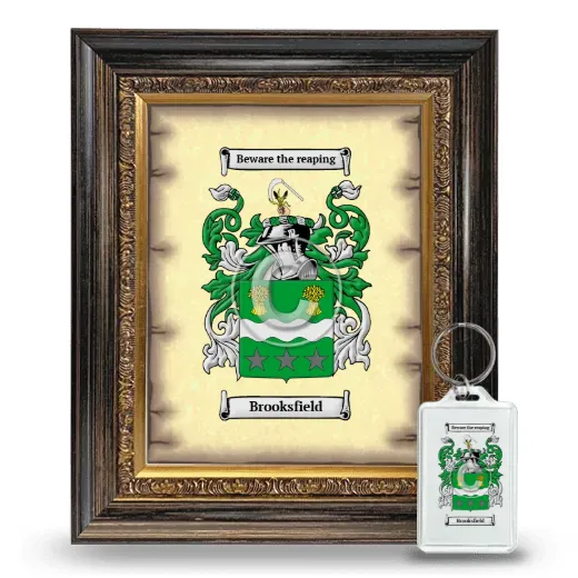 Brooksfield Framed Coat of Arms and Keychain - Heirloom