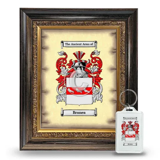 Brunea Framed Coat of Arms and Keychain - Heirloom