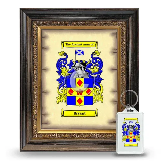Bryant Framed Coat of Arms and Keychain - Heirloom
