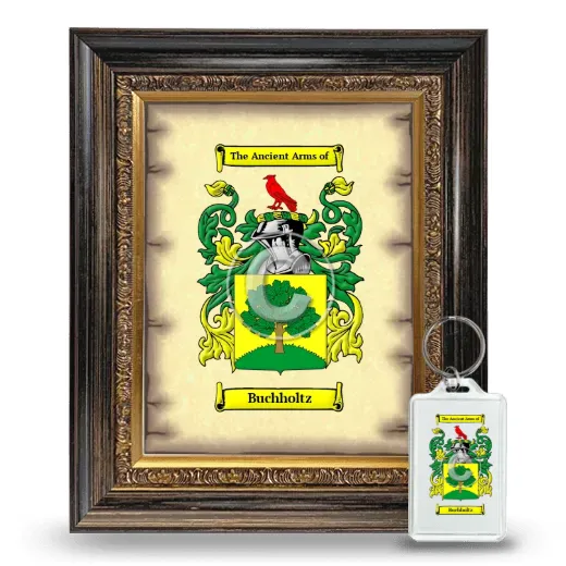 Buchholtz Framed Coat of Arms and Keychain - Heirloom