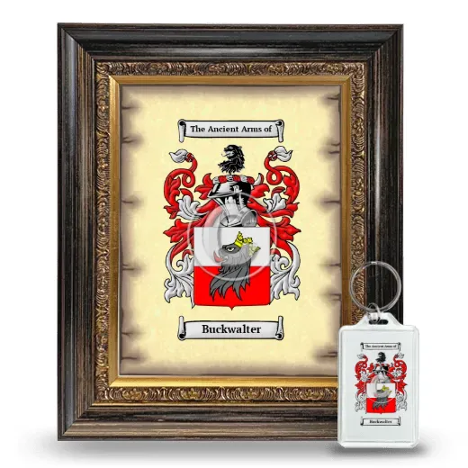 Buckwalter Framed Coat of Arms and Keychain - Heirloom