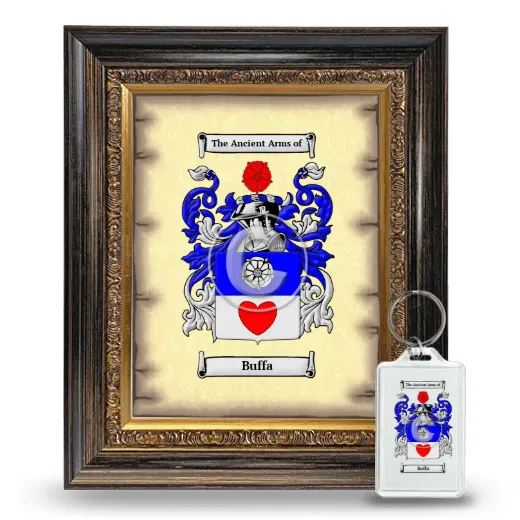 Buffa Framed Coat of Arms and Keychain - Heirloom