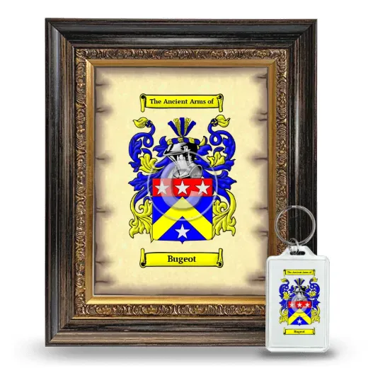 Bugeot Framed Coat of Arms and Keychain - Heirloom