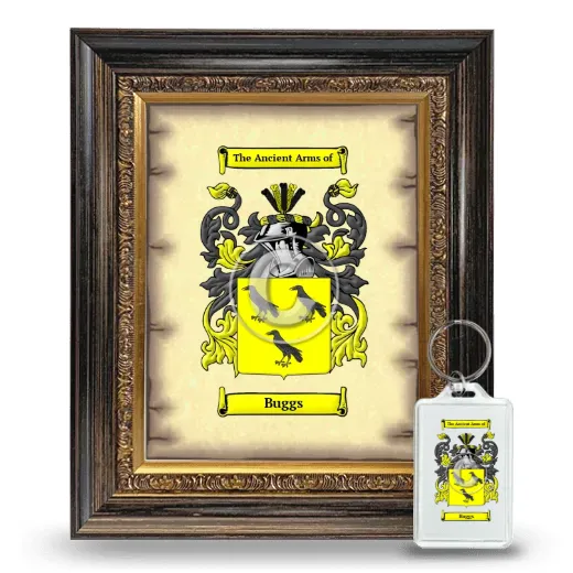 Buggs Framed Coat of Arms and Keychain - Heirloom