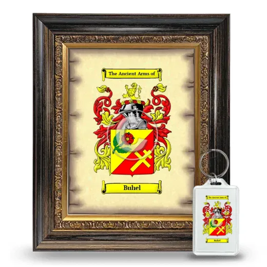 Buhel Framed Coat of Arms and Keychain - Heirloom