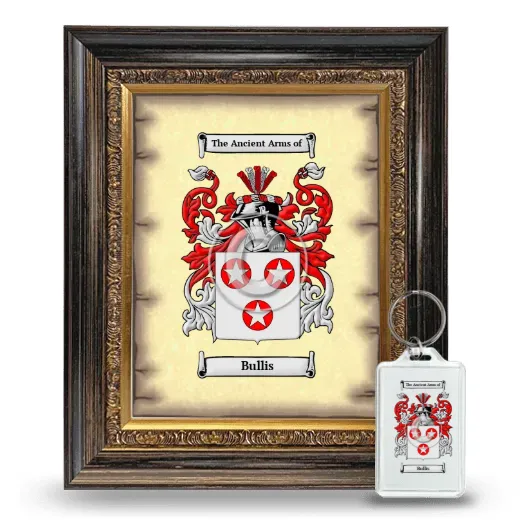 Bullis Framed Coat of Arms and Keychain - Heirloom