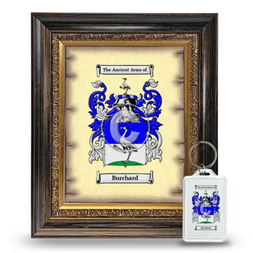 Burchard Framed Coat of Arms and Keychain - Heirloom