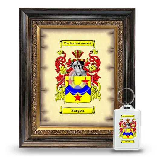 Burgen Framed Coat of Arms and Keychain - Heirloom