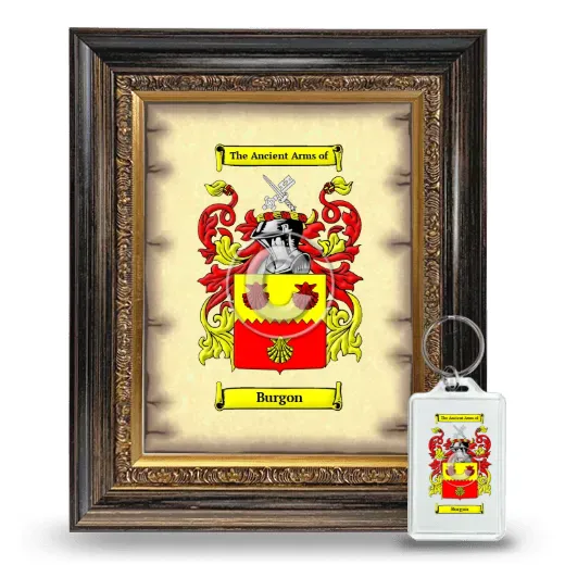 Burgon Framed Coat of Arms and Keychain - Heirloom