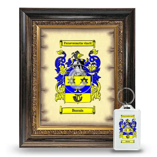 Burnis Framed Coat of Arms and Keychain - Heirloom