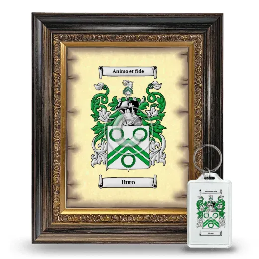 Buro Framed Coat of Arms and Keychain - Heirloom