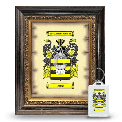 Burse Framed Coat of Arms and Keychain - Heirloom