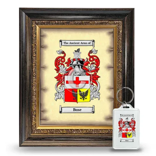 Buse Framed Coat of Arms and Keychain - Heirloom