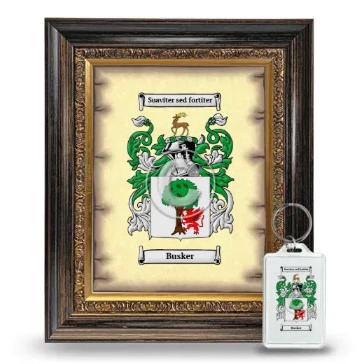 Busker Framed Coat of Arms and Keychain - Heirloom