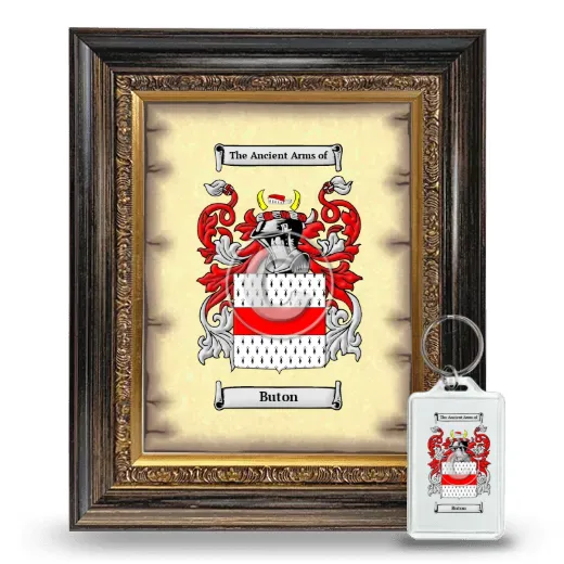Buton Framed Coat of Arms and Keychain - Heirloom