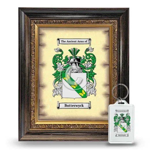 Butterwyck Framed Coat of Arms and Keychain - Heirloom