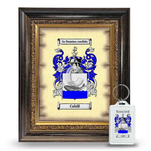 Cahill Framed Coat of Arms and Keychain - Heirloom