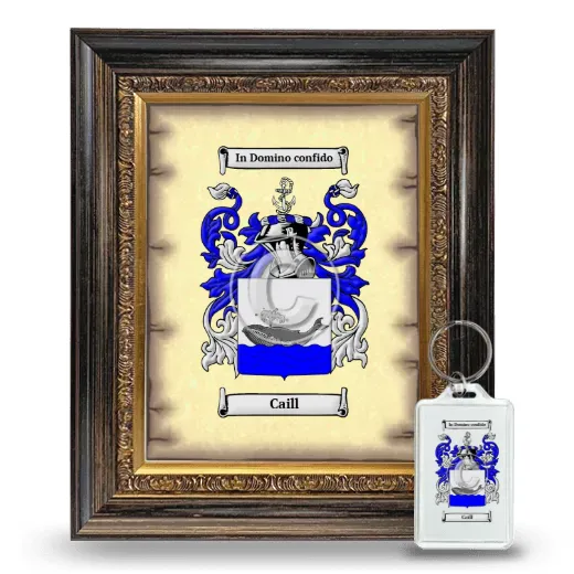 Caill Framed Coat of Arms and Keychain - Heirloom