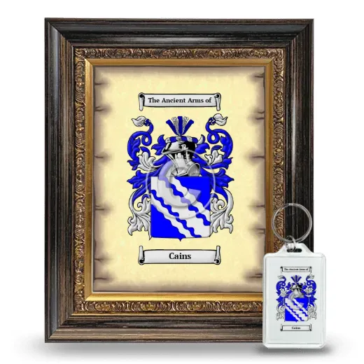 Cains Framed Coat of Arms and Keychain - Heirloom