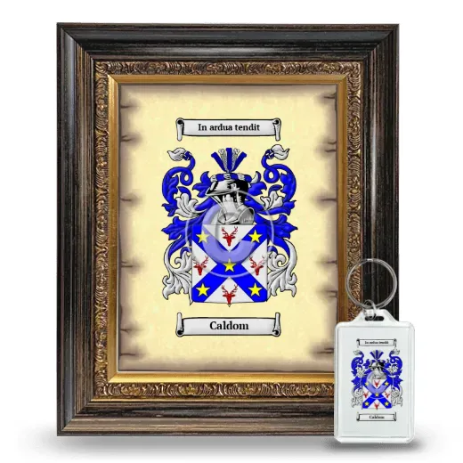 Caldom Framed Coat of Arms and Keychain - Heirloom