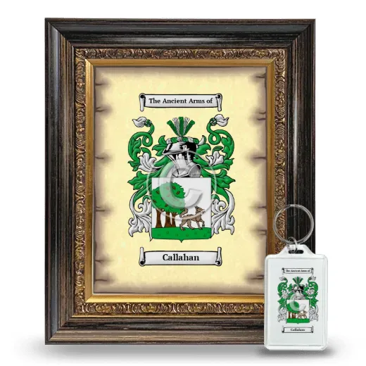 Callahan Framed Coat of Arms and Keychain - Heirloom