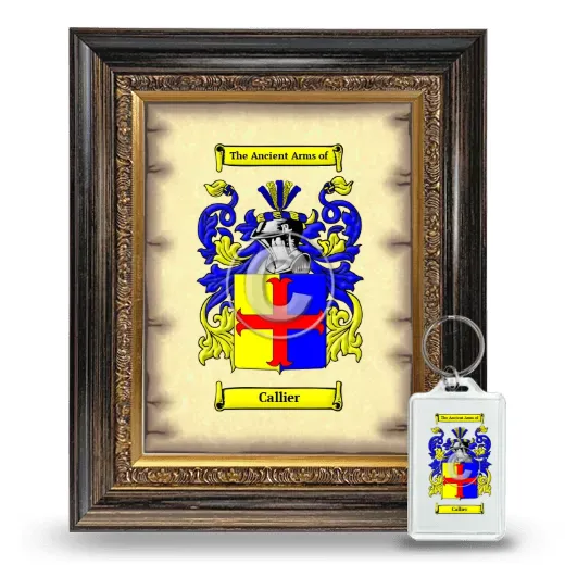 Callier Framed Coat of Arms and Keychain - Heirloom
