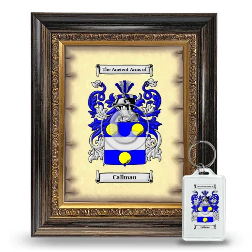 Callman Framed Coat of Arms and Keychain - Heirloom