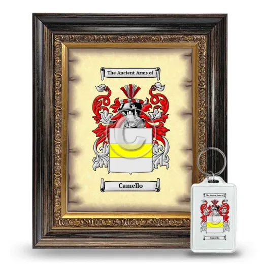 Camello Framed Coat of Arms and Keychain - Heirloom