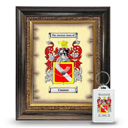 Canans Framed Coat of Arms and Keychain - Heirloom