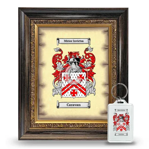 Caravan Framed Coat of Arms and Keychain - Heirloom