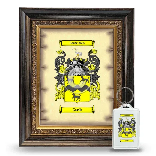 Carik Framed Coat of Arms and Keychain - Heirloom