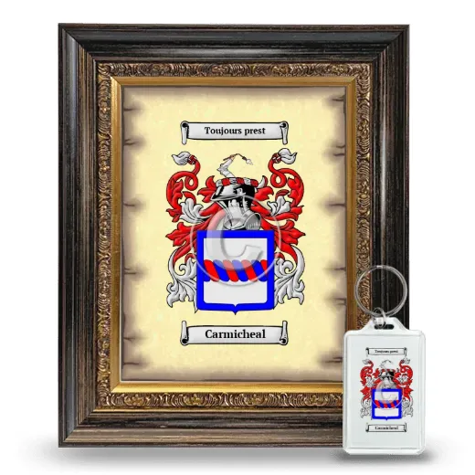 Carmicheal Framed Coat of Arms and Keychain - Heirloom
