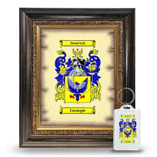 Carnegie Framed Coat of Arms and Keychain - Heirloom